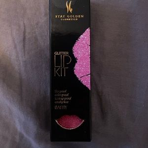 NEVER USED STAY GOLDEN COSMETIC GLITTER LIPKIT